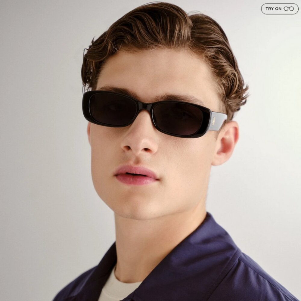 Le Specs Unreal! 1902078 Shiny Black Frame Smoke … - image 6